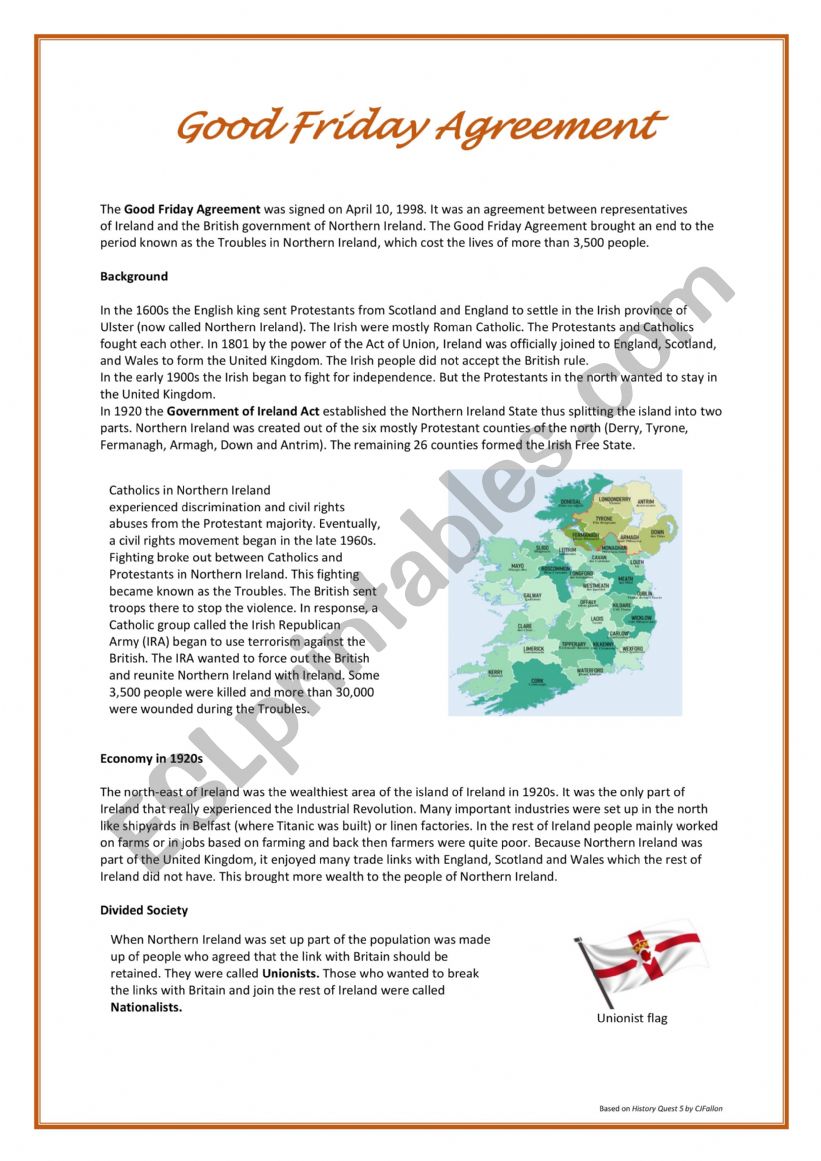 Ireland - 25 years of Good Friday Agreement