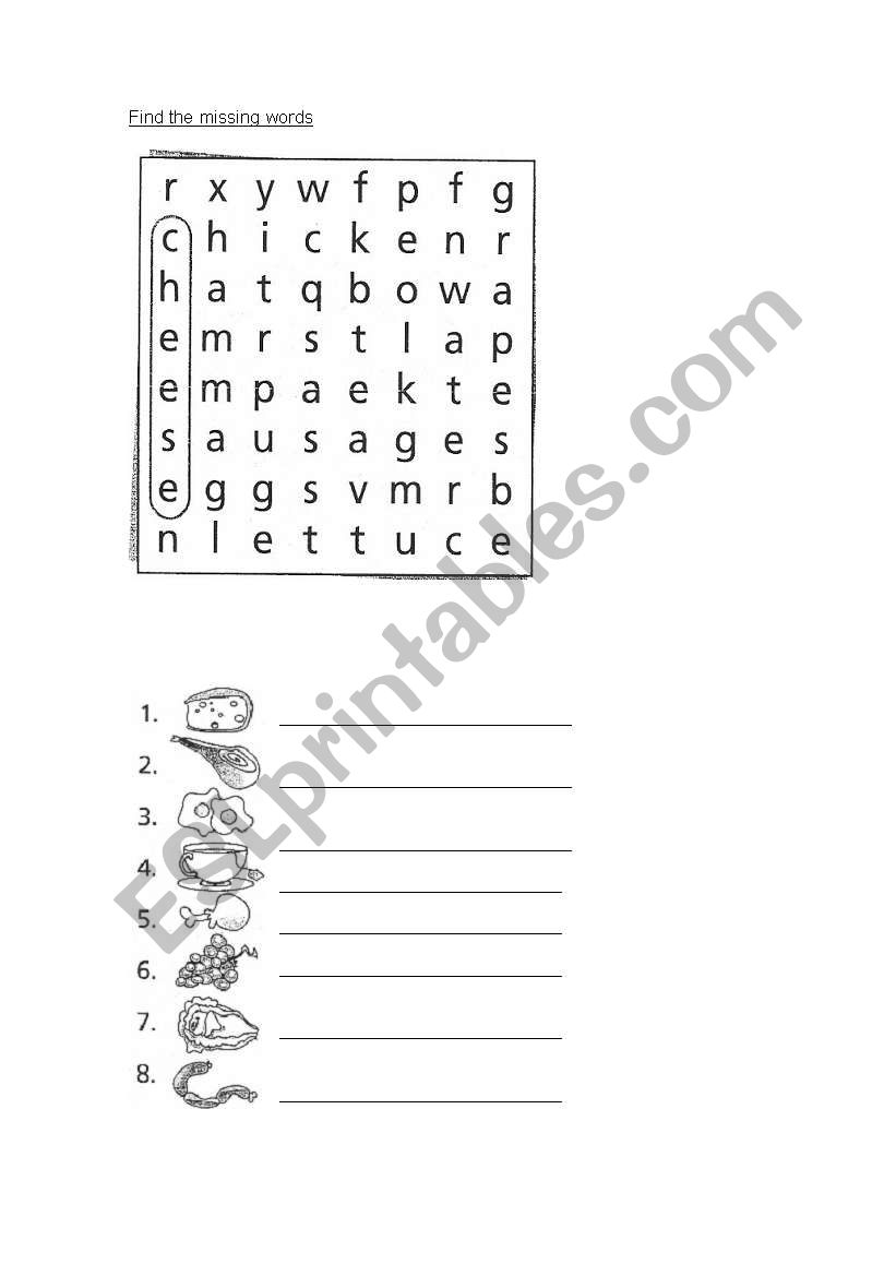 find the mising words worksheet