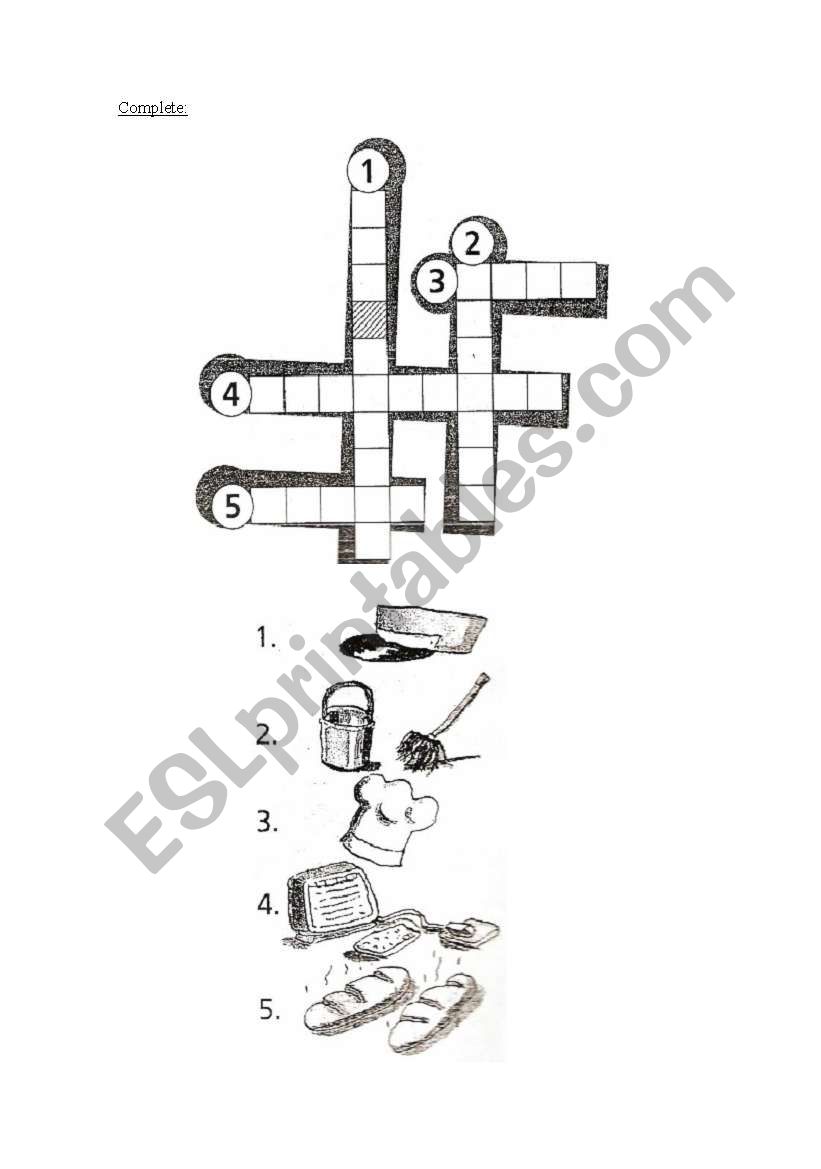 job crossword worksheet