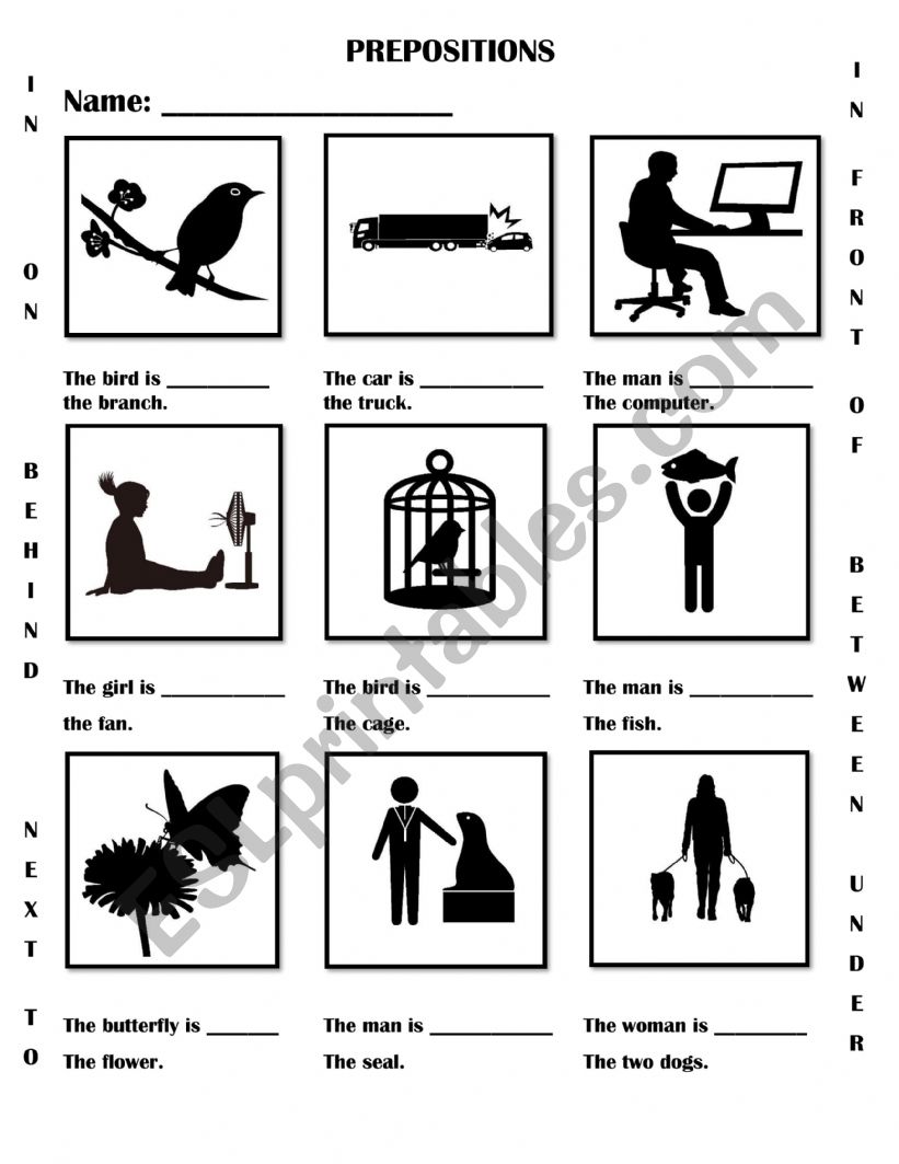 PREPOSITIONS worksheet