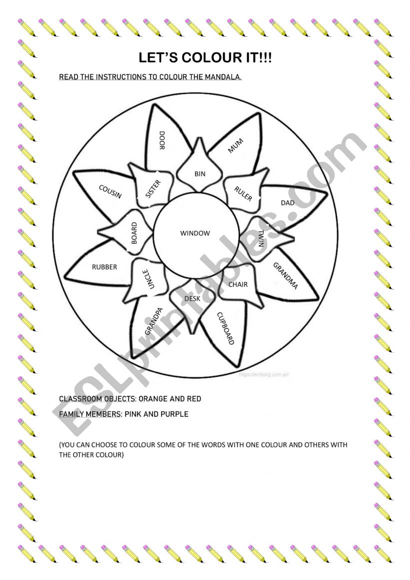 Let�s colour worksheet