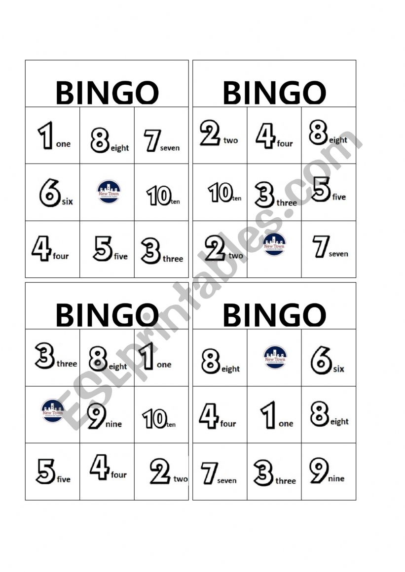 Template bingo numbers worksheet