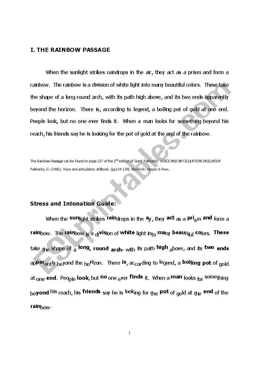 accent and diction worksheet