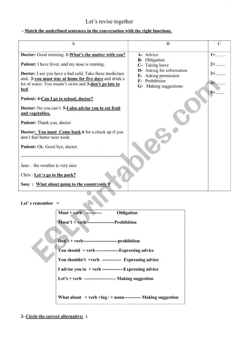 letï¿½s review   for our exam n3