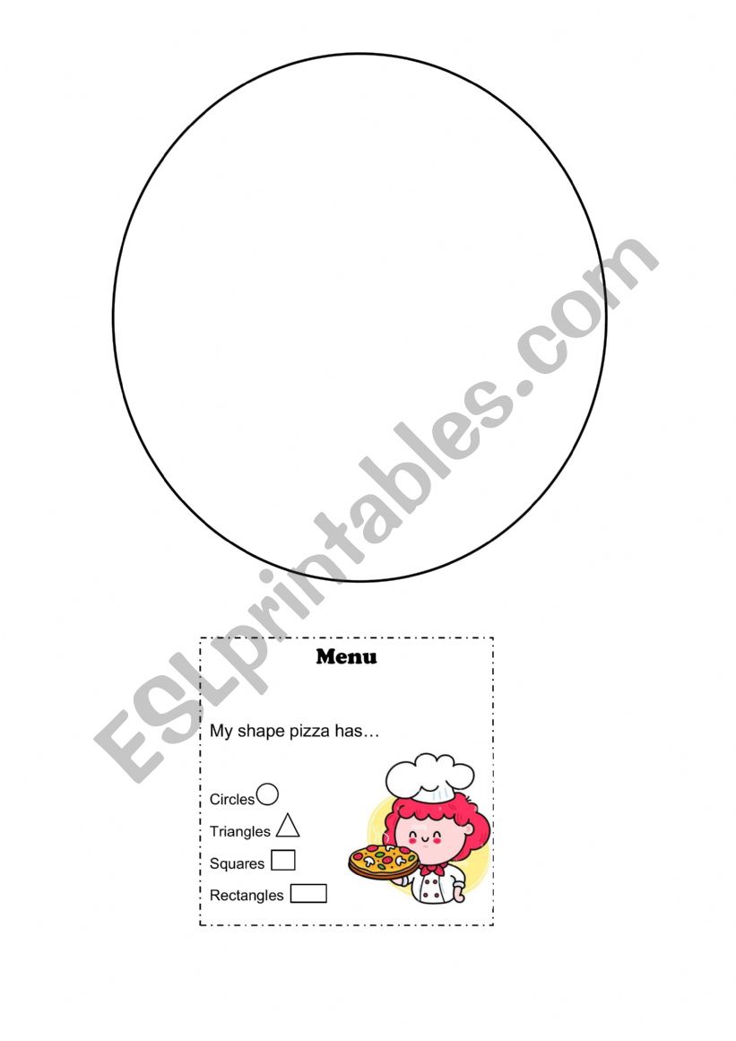 My shape pizza worksheet