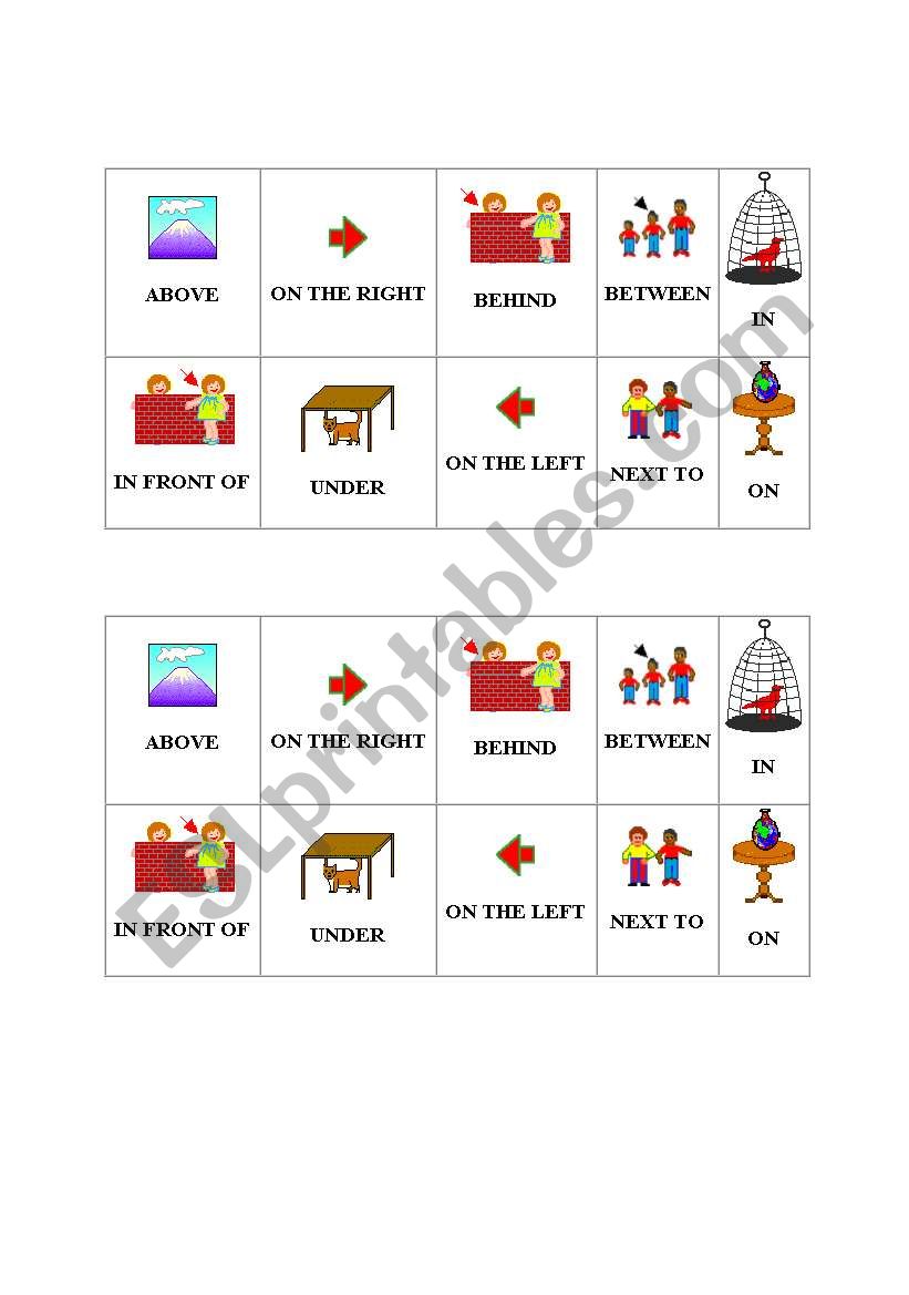 Prepositions worksheet