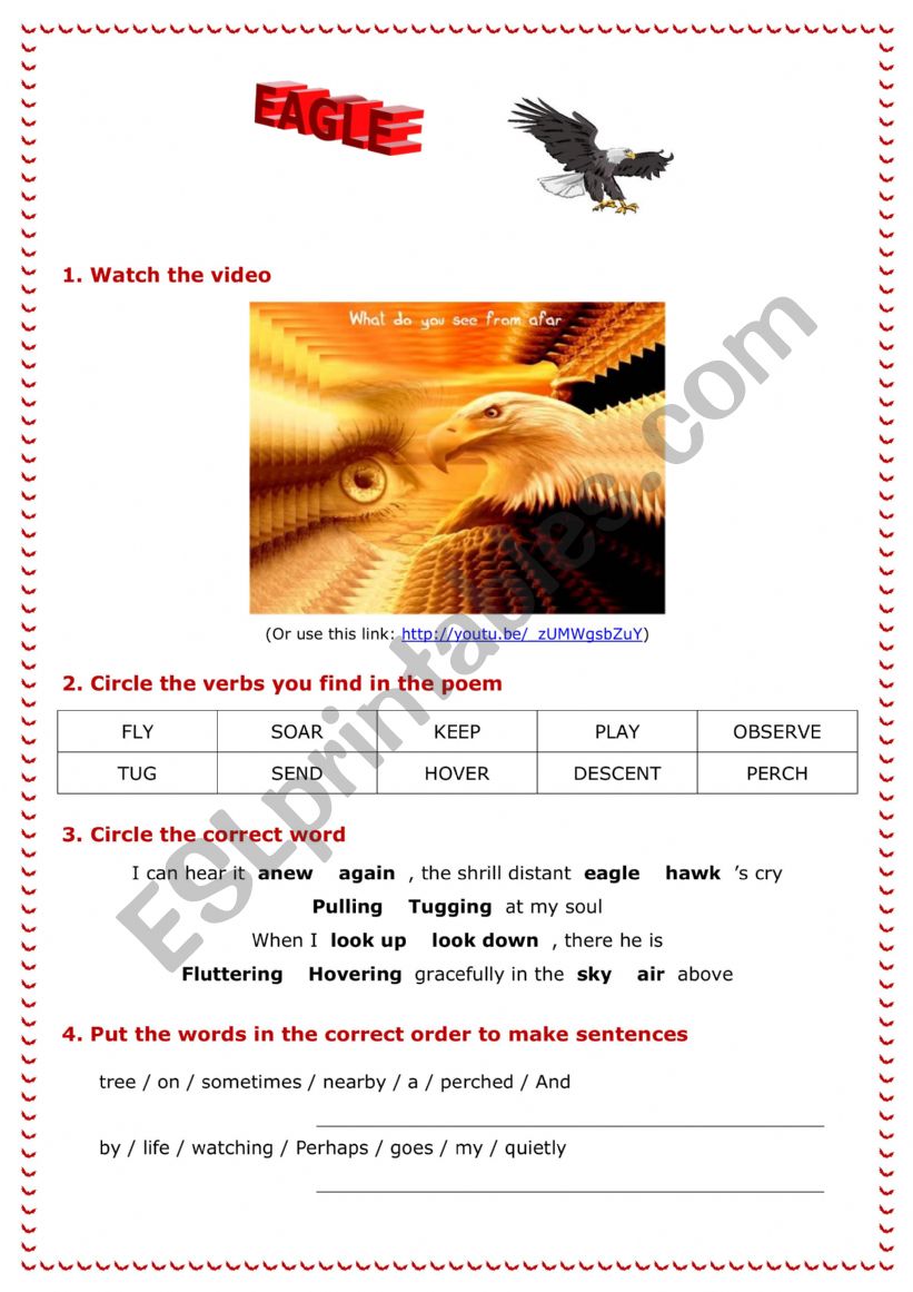 Eagle worksheet