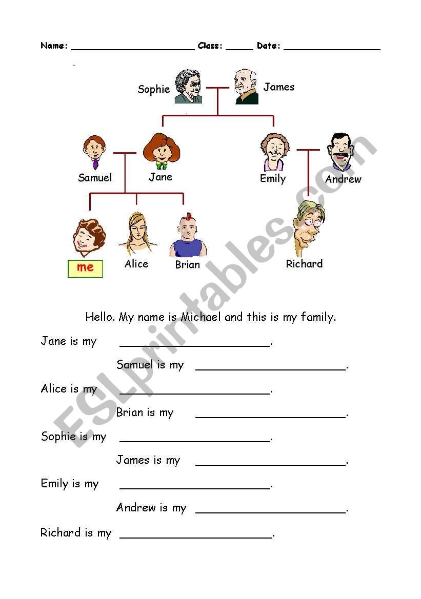 family tree worksheet