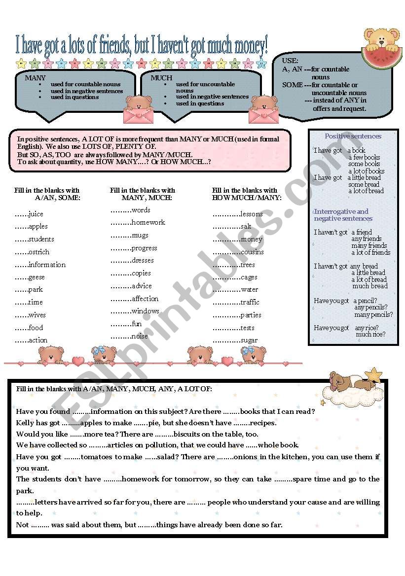 I HAVE GOT MANY FRIENDS, BUT I HAVENÂ´T GOT ANY MONEY!