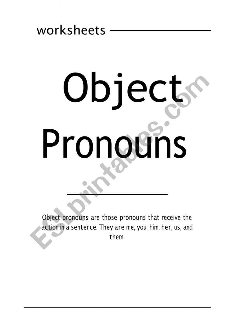 object pronouns worksheet