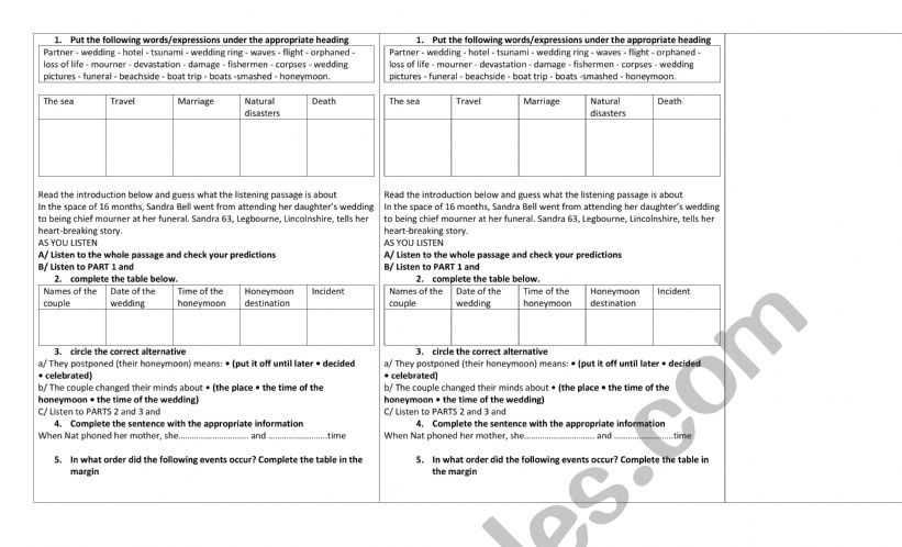 Module 6 section 2 Listening worksheet