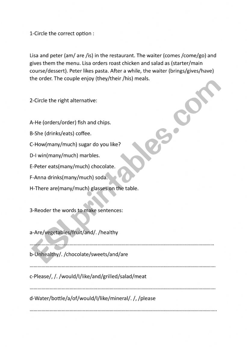 review 5th form worksheet