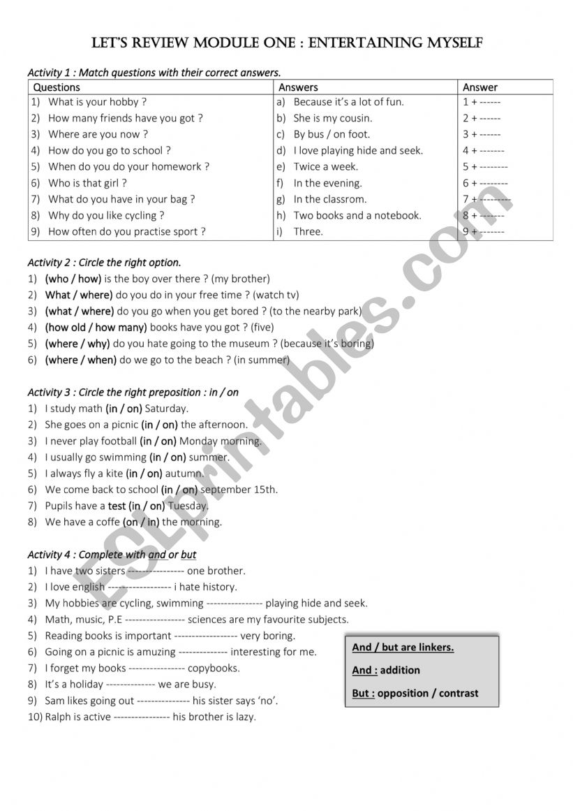 review unit 1 suggestion worksheet
