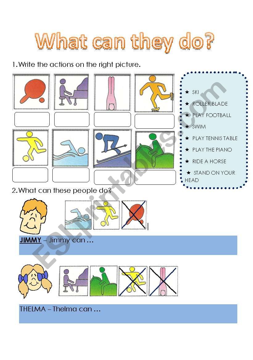 expressing abilities worksheet