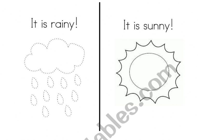 weather colouring worksheet