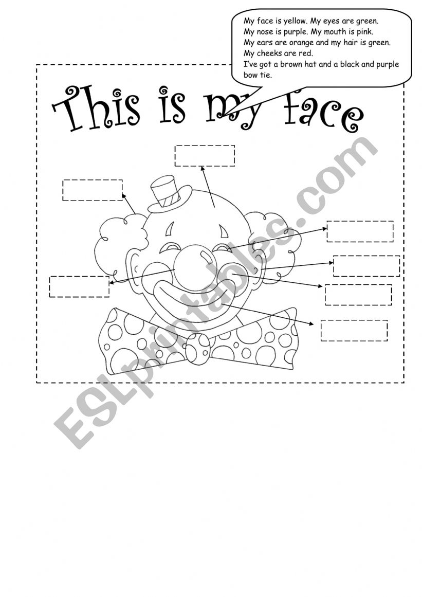 clown worksheet