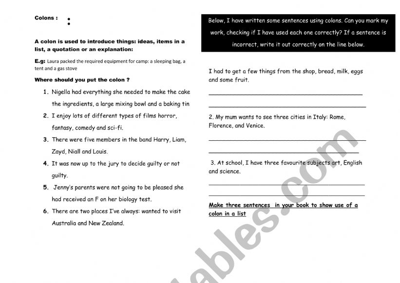 grmaar  worksheet
