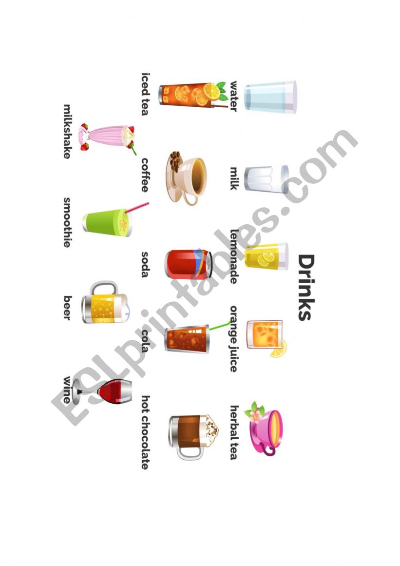 Drinks worksheet Drinks worksheet