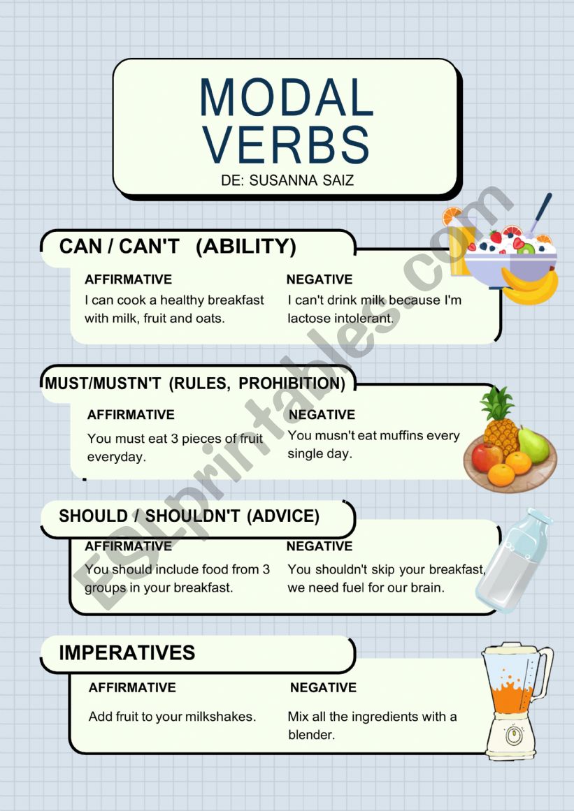 Modal Verbs 1ESO worksheet