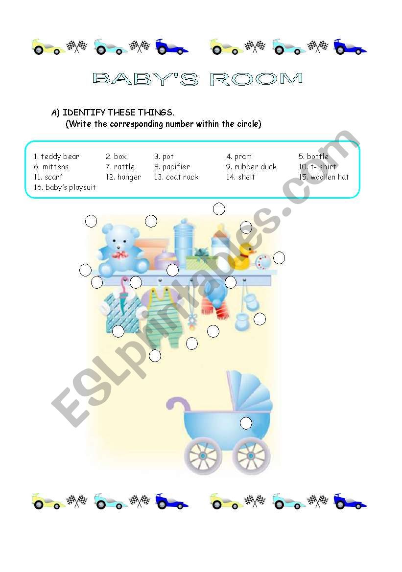 BABYS ROOM /THERE + BE/ PREPOSITIONS