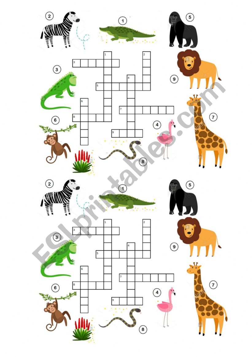 Animals Crossword worksheet