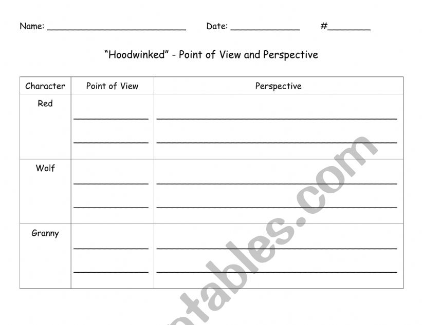 Hoodwinked movie worksheet worksheet