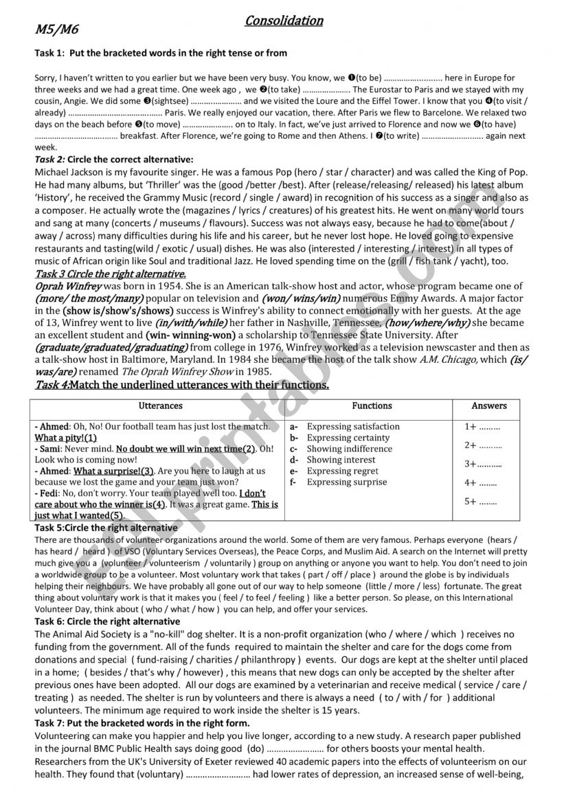 9th form consolidation module 5 and 6