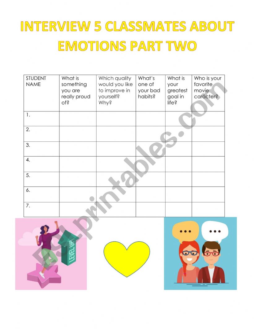 conversation questions worksheet