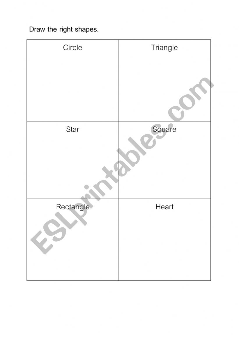 Draw Shapes worksheet