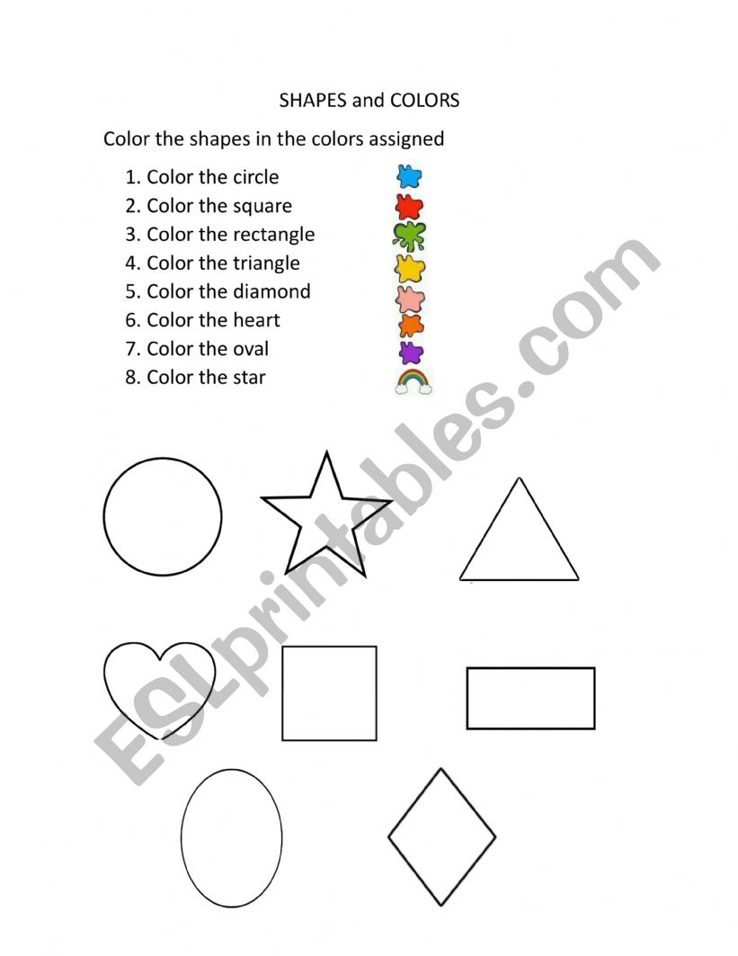 Shapes and Colors worksheet