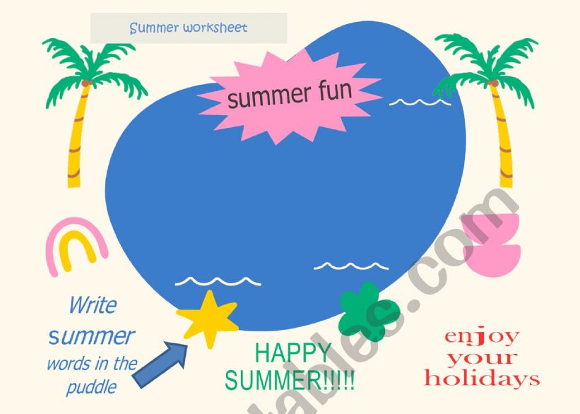 summer fun worksheet