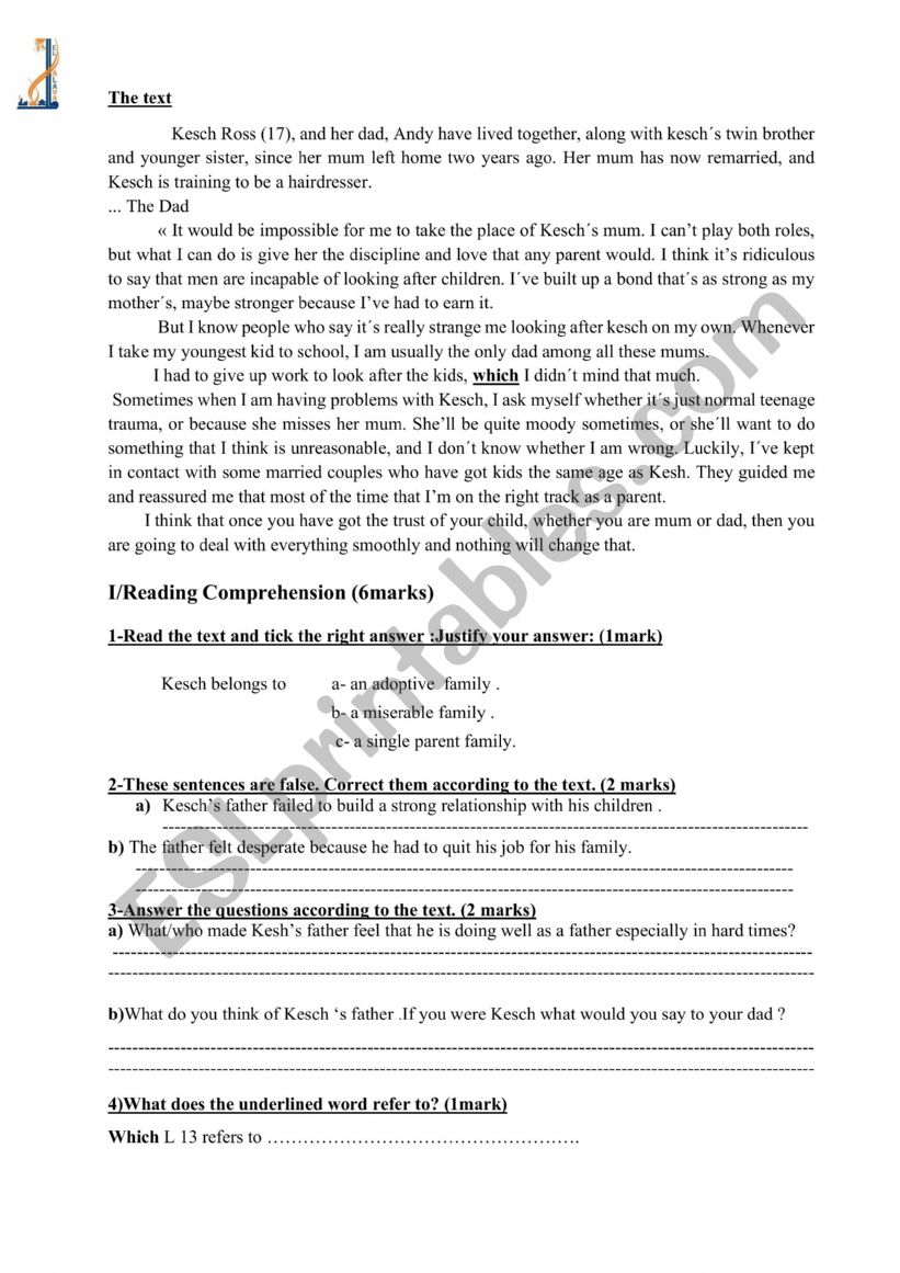 a final exam for 8th formers worksheet