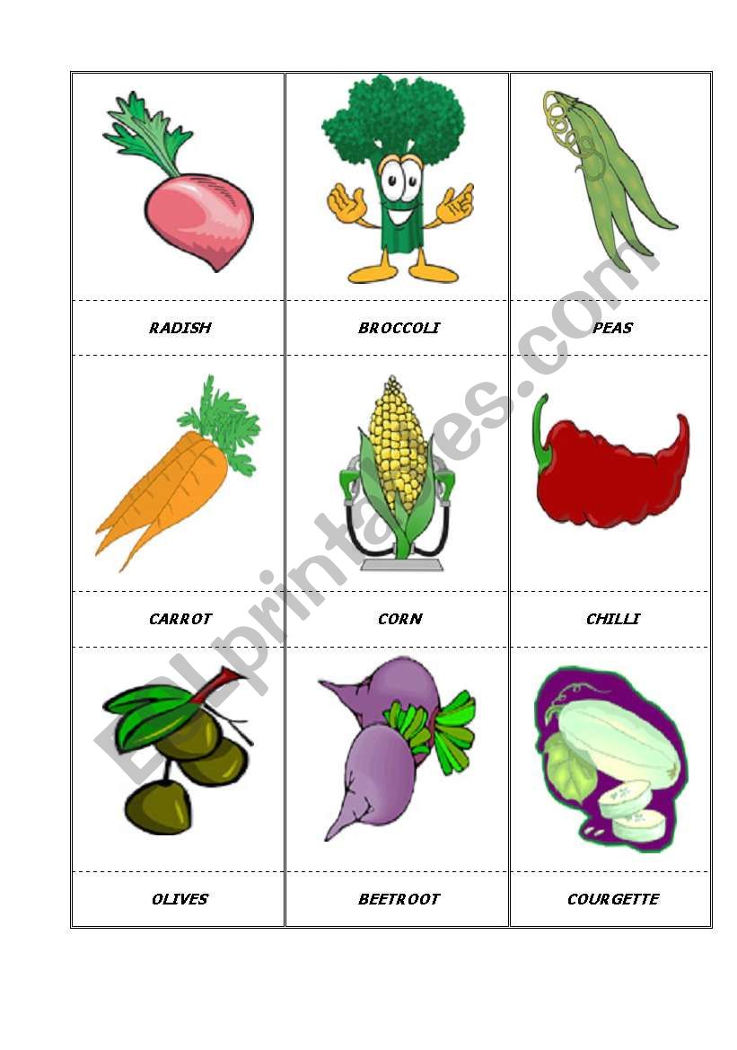 VEGETABLES and GREENERY (2/2) worksheet