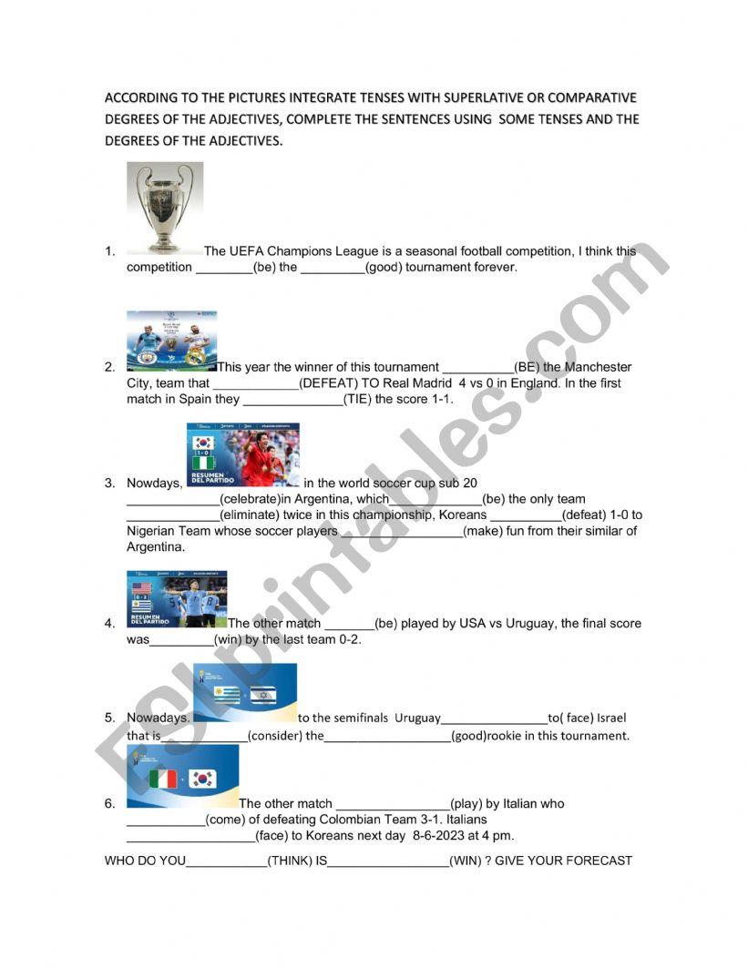 world soccer sub 20 worksheet