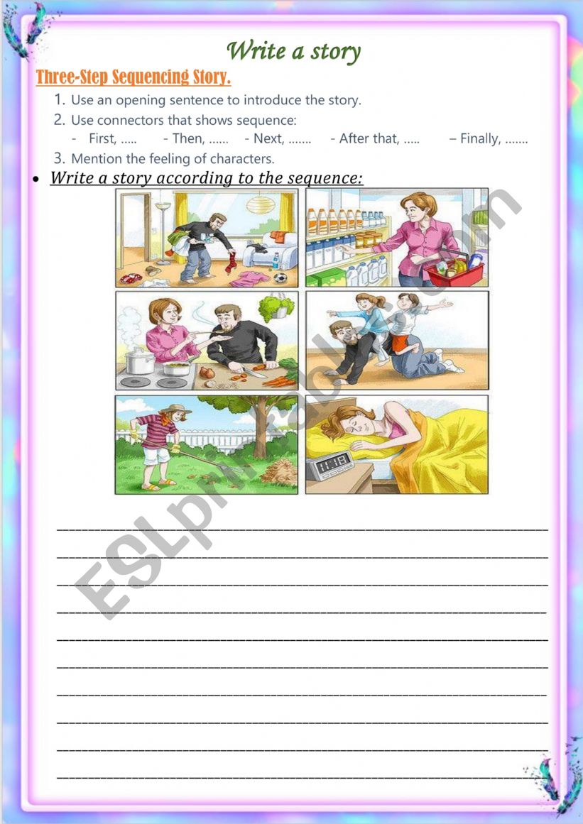 write a story worksheet