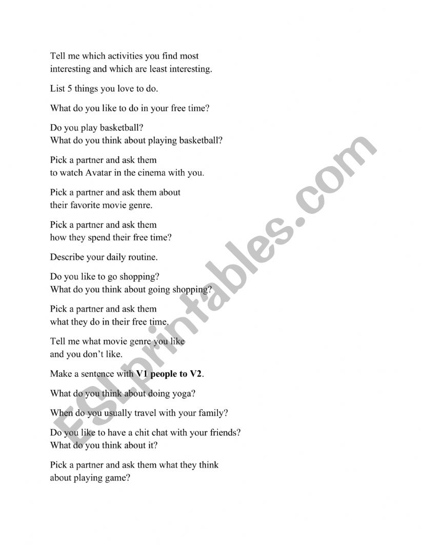 Questions for snakes and ladder