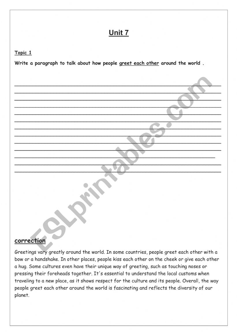 unit 7 writing task ( 6th form tunisian pupils )