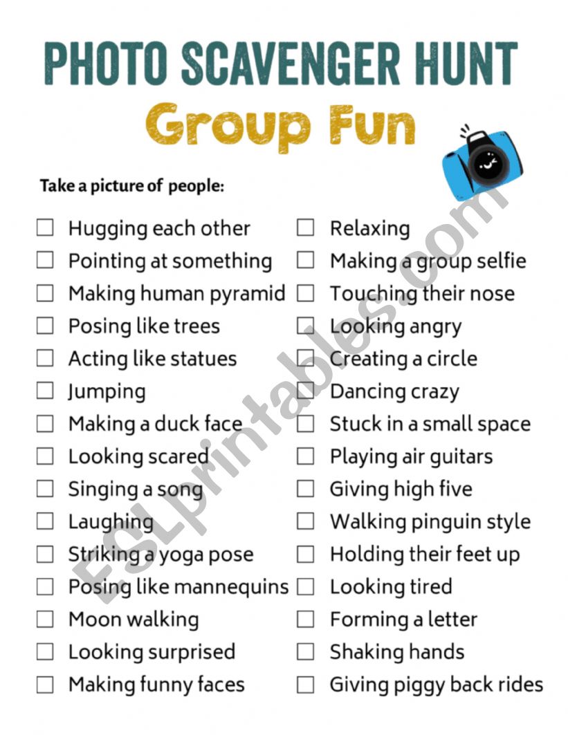 scavenger hunt elementary worksheet