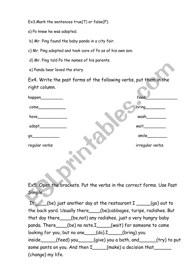 Kung fu panda_A2_present simple