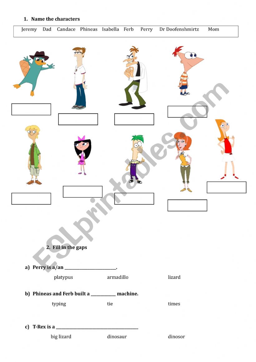 Phineas & Ferb Flashcards