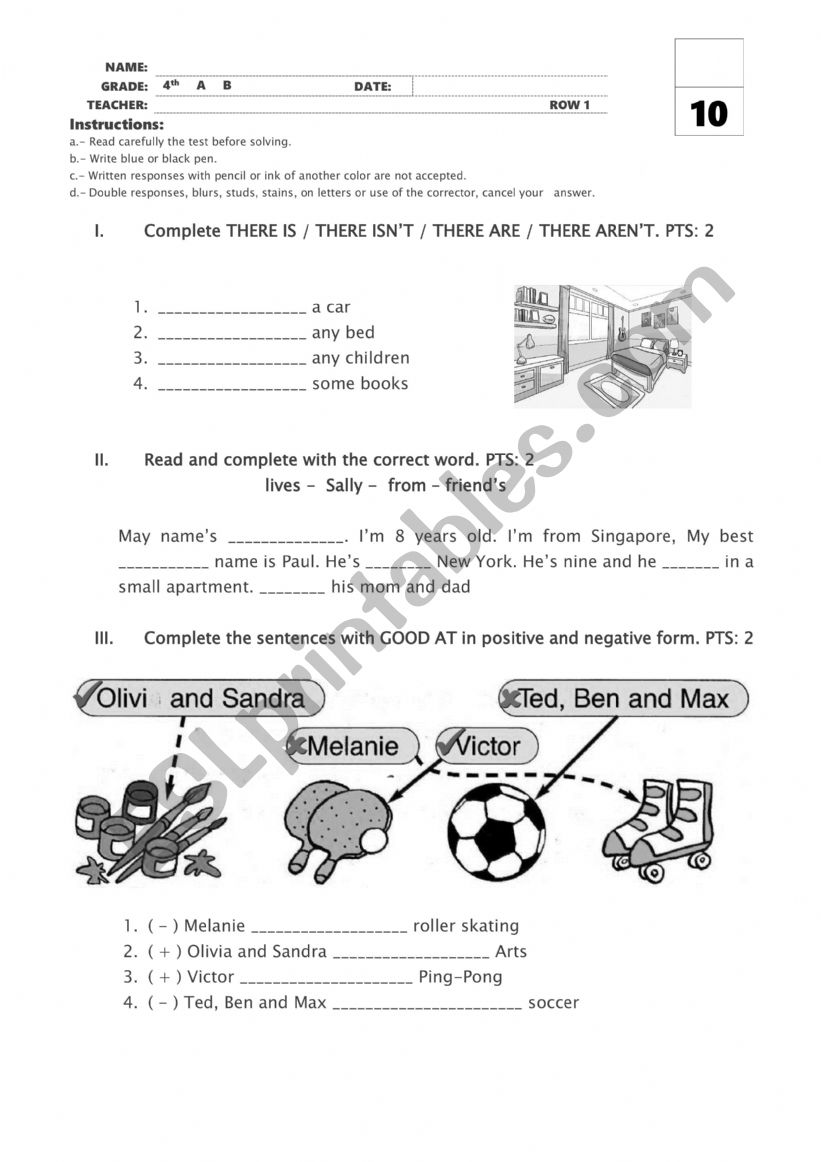 Class Lesson worksheet