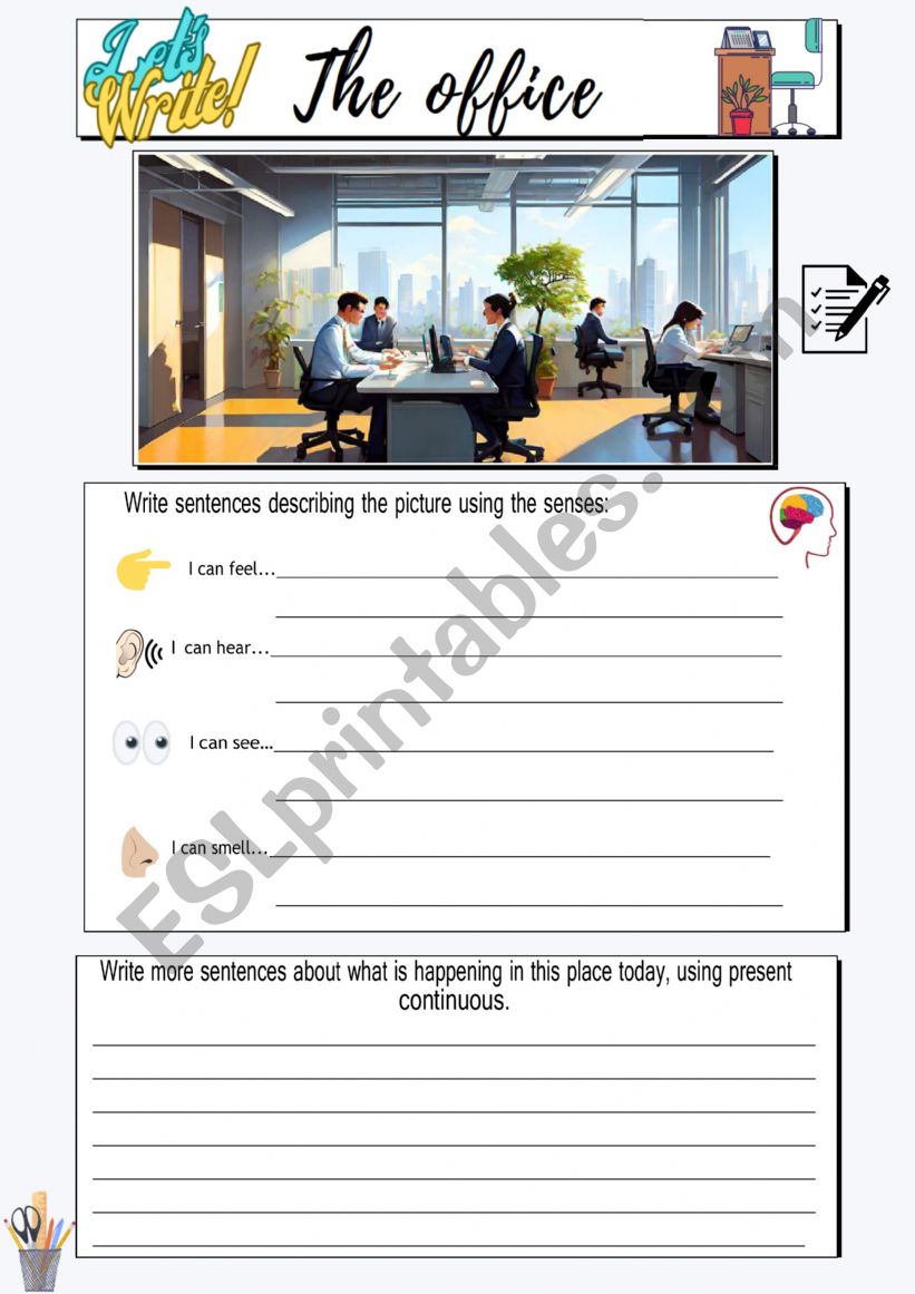Let�s write - the office worksheet