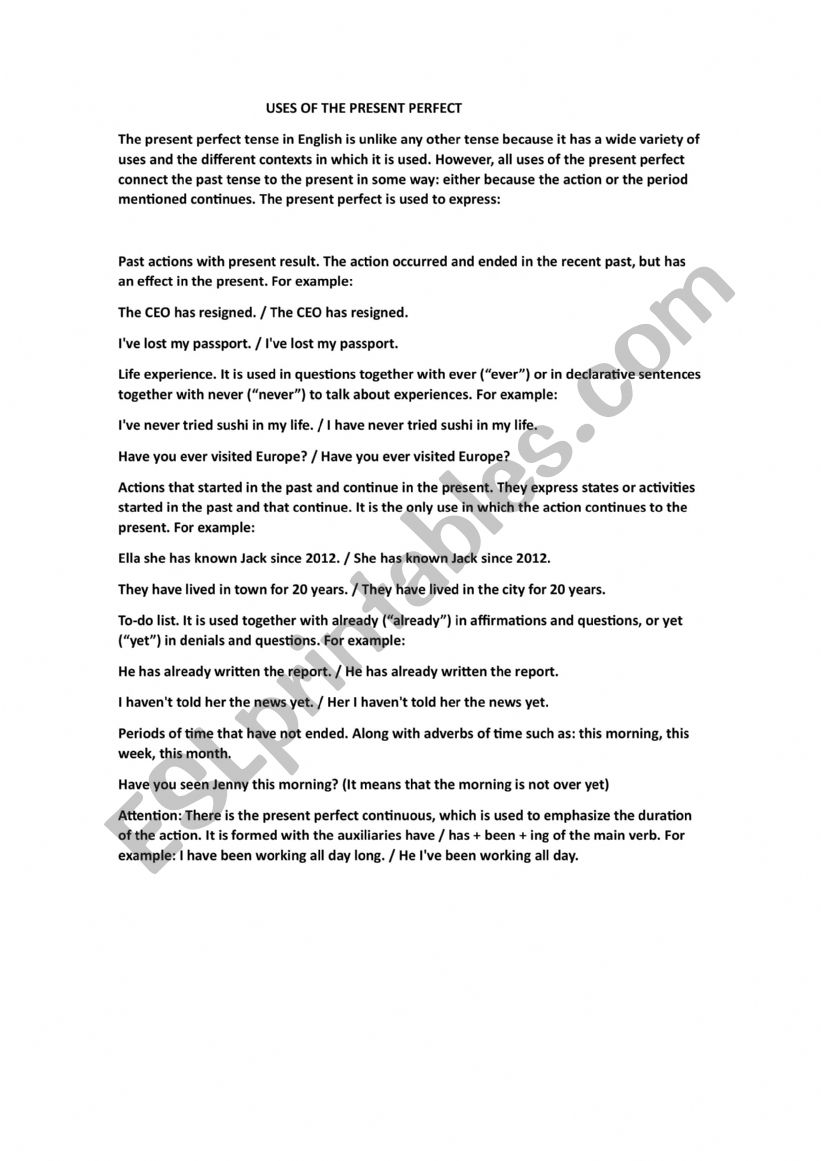 Futoro pefecto worksheet