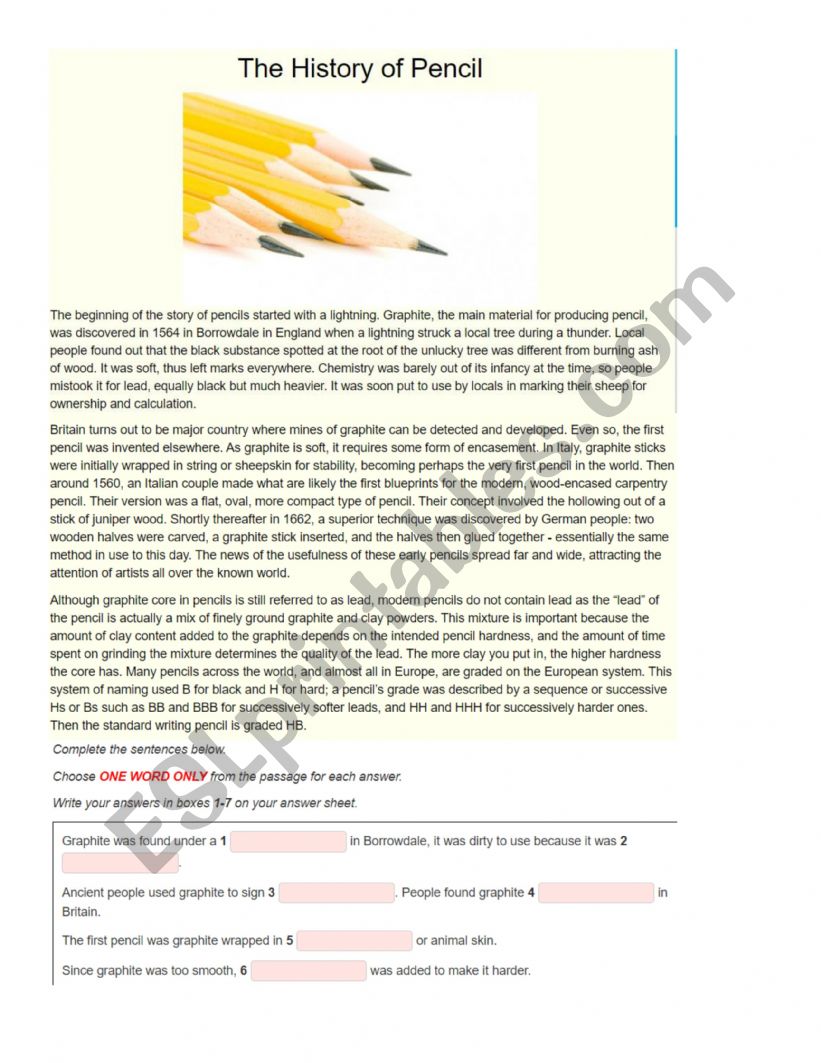 Reading review worksheet