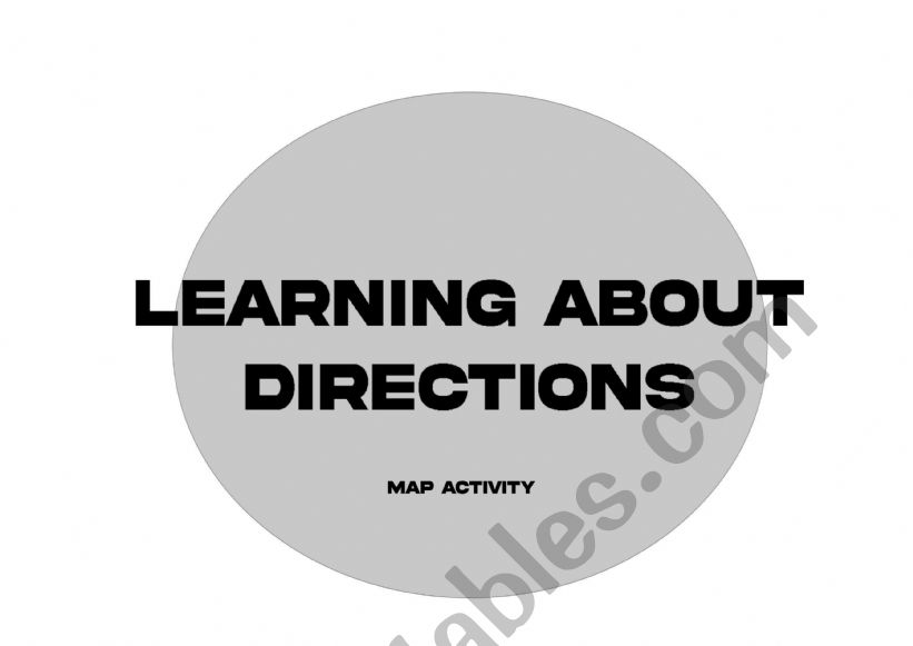 Map activity - focus on directions 