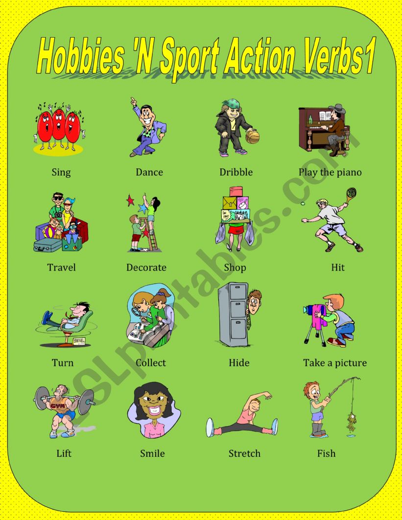 Verbs of activities1 worksheet