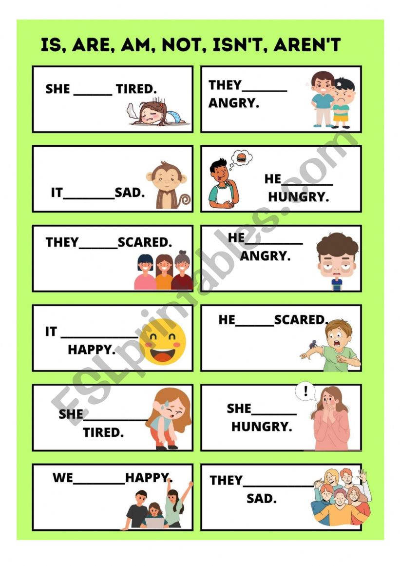 To be with feelings worksheet