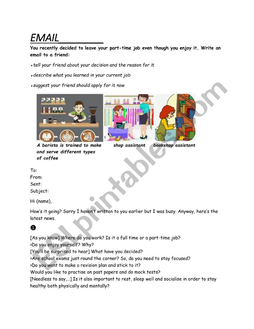 EMAIL worksheet