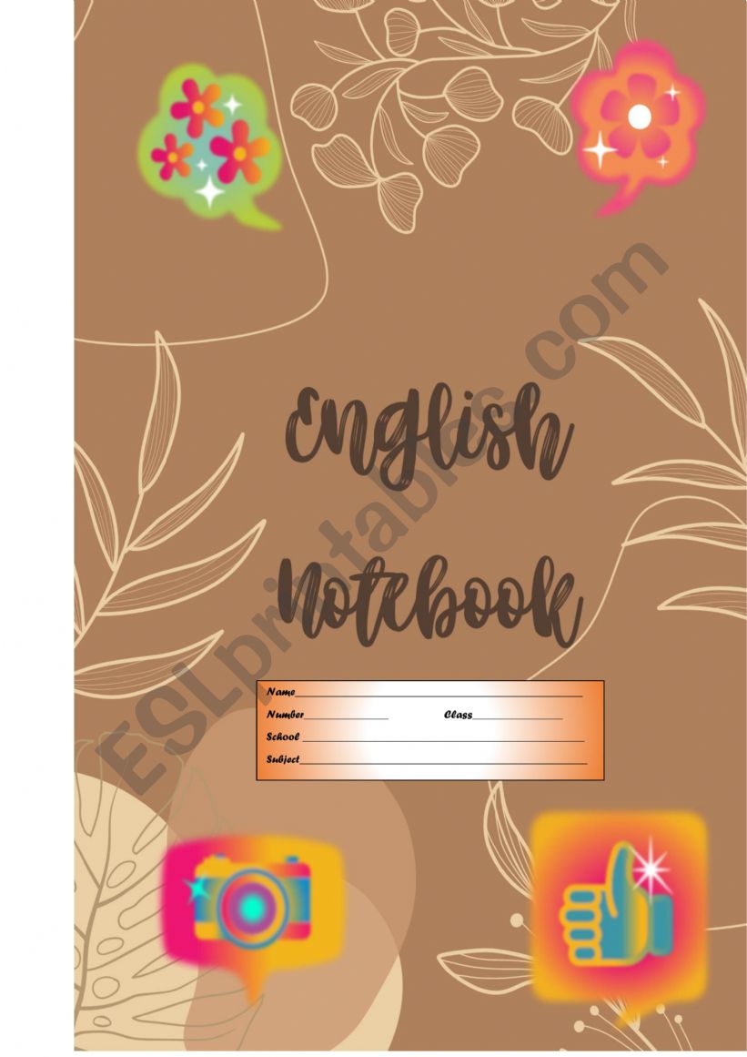 My English Notebook worksheet