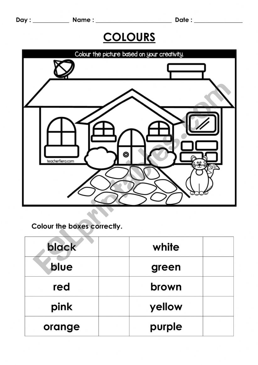 COLOUR worksheet